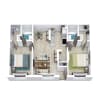 Floor plan: 2 Bed 2 Bath J 1030