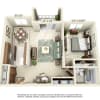 Floor plan: 1 Bedroom Reno