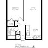 Floor plan: 1 Bedroom 1 Bathroom