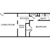 Floor plan: 1 x 1 Large - Renovated