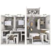 Floor plan: 2 Bedroom - Townhouse 