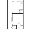 Floor plan: 1 Bed/1 Bath-A08a Modern