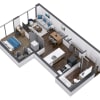 Floor plan: 1x1 - A5