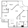 Floor plan: Two Bedroom Two Bath (1196 SF)