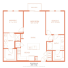 Floor plan: 2 Bedroom 2 Bathroom