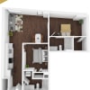 Floor plan: 2 Bed/2 Bath MFTE-F17