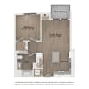 Floor plan: 1 BR TYPE G