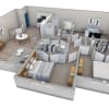 Floor plan: 3-2 BR Retreat Overlook