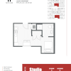 Floor plan: Studio - 302 sqft