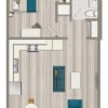 Floor plan: 1x1-500