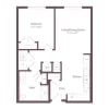 Floor plan: A1G | 1 Bed | 1 Bath