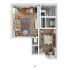 Floor plan: 1 Bedroom 1 Bathroom