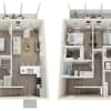 Floor plan: 3 Bed Lunar Twin