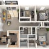 Floor plan: 3 Bed 2 Bath