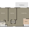 Floor plan: 2 Bed x 1 Bath - 11