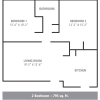 Floor plan: 2 Bedroom