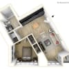 Floor plan: 1 Bed 1 Bath A