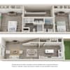 Floor plan: 2 Bed Willow Large Townhome