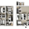 Floor plan: 3 x 1 half
