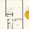 Floor plan: BAY - Studio, 1 bath, 475 SF