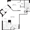 Floor plan: 1 Bedroom H