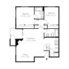 Floor plan: Two Bedroom Two Bath Medium