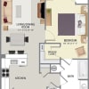 Floor plan: 1B-X