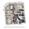 Floor plan: 2-Bedroom 2-Bathroom | 1,150 sqft A