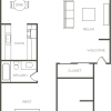 Floor plan: 1 Bedroom