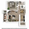 Floor plan: 1x1 Classic Ponderosa