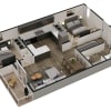 Floor plan: 2 Bed 1 Bath Layout B