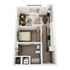 Floor plan: JR 1BR 2