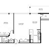 Floor plan: 1Bedroom 1 Bath 700 SF 11C