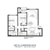 Floor plan: Two Bedroom - D-L
