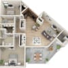 Floor plan: 2 Bedroom 2 Bath