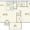 Floor plan: Type C : 1 Bed 1 Bath