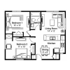 Floor plan: 2 Bedroom 1 Bathroom