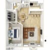 Floor plan: 1 Bed 1 Bath