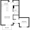 Floor plan: A.2 1x1