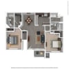 Floor plan: B4-Renovated