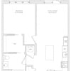 Floor plan: 1 Bed/1 Bath-A2m