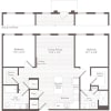 Floor plan: 2 Bed 2 Bath