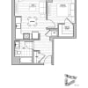 Floor plan: North 1x1