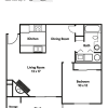 Floor plan: Aspen Large 1x1