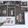 Floor plan: A1 - 746 sq ft.