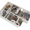 Floor plan: 1x1 + Den - B1