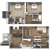 Floor plan: 2 Bedroom 2.5 Bath Townhome