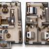 Floor plan: 3 Bedroom Townhome