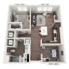 Floor plan: One Bedroom A1GD
