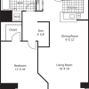 Floor plan: One Bedroom 1070